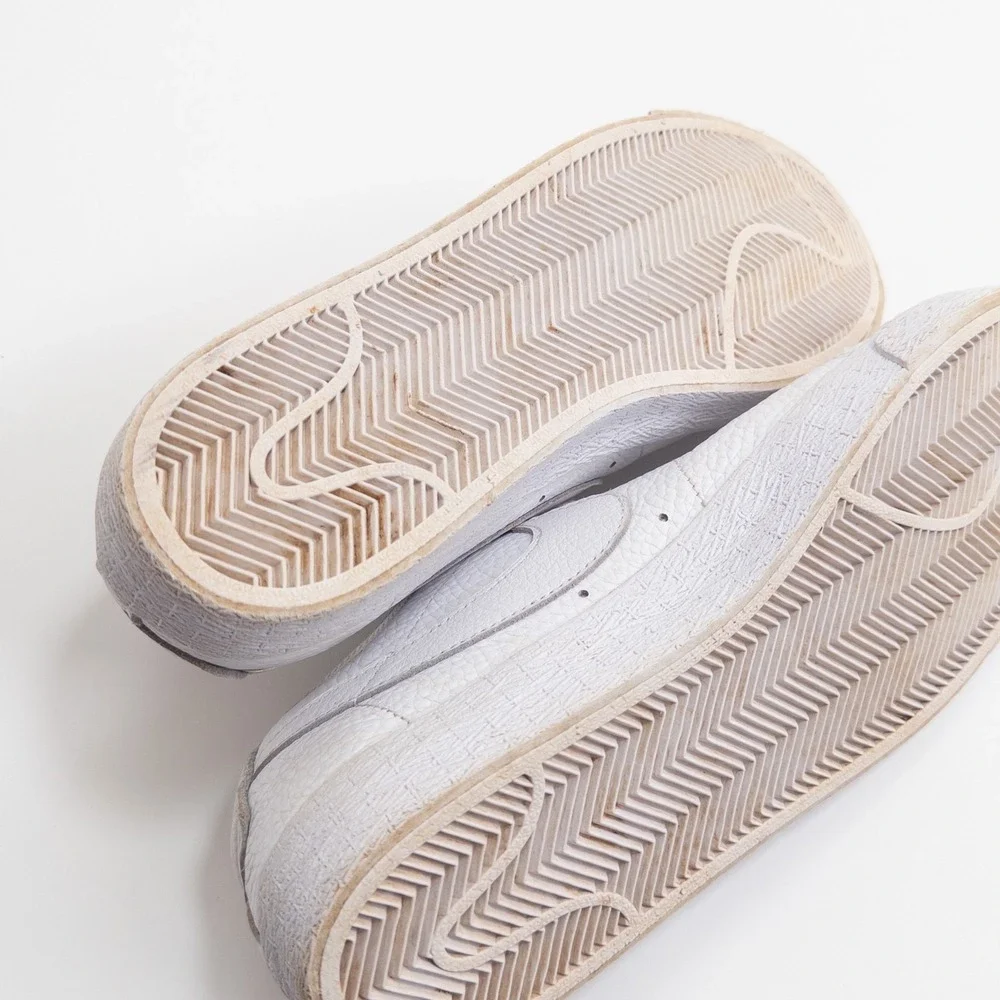 Nike SB Blazer Low AR1576-114 White‎ Leather Skate Shoes Men 8.5